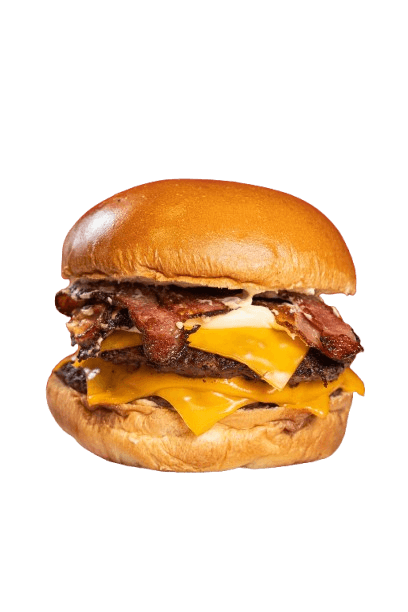 Cheese bacon doble (sin papas)