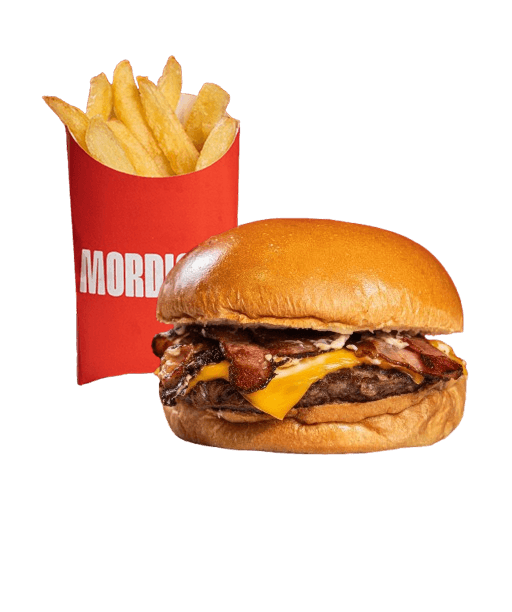 Cheese Bacon Simple con papas